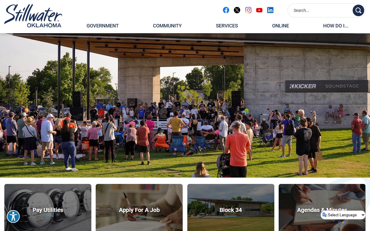 Stillwater Municipal Court website showing case and contact information