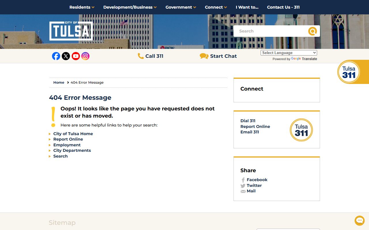 Tulsa open records request page showing how to submit public records requests