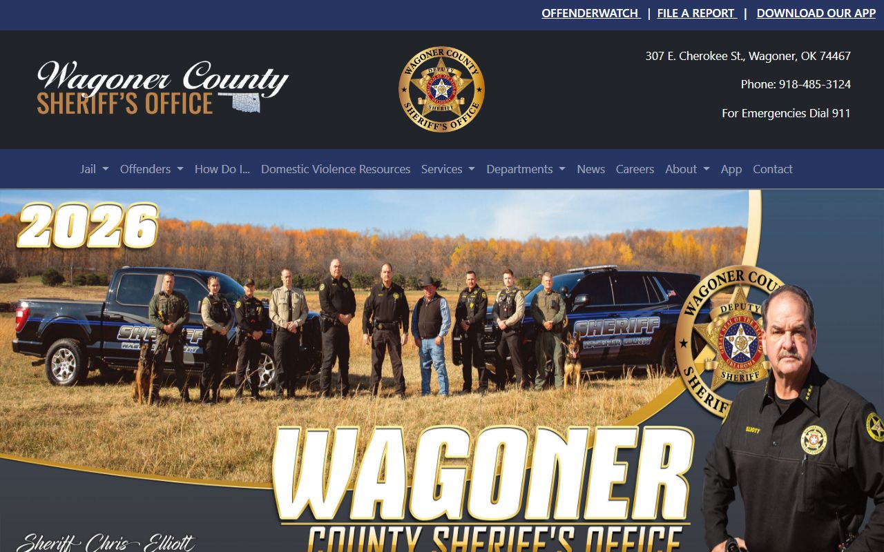 Wagoner County Sheriff's Office website for Wagoner County people search