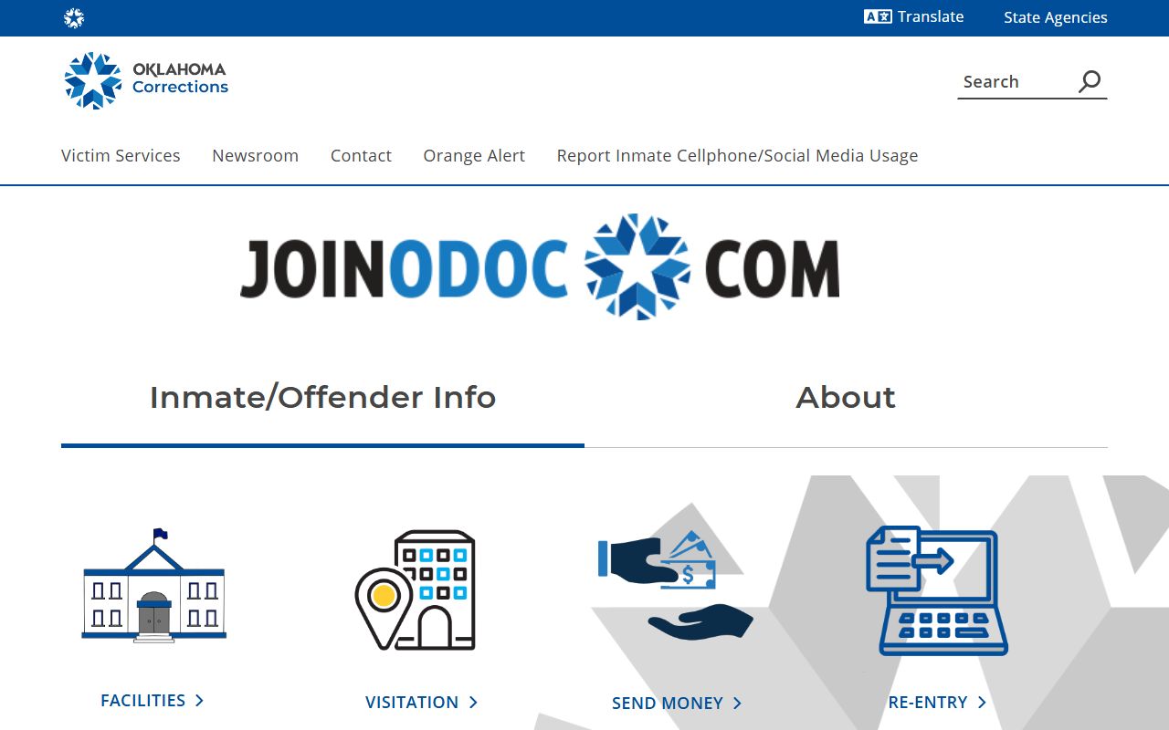 Oklahoma people search Department of Corrections