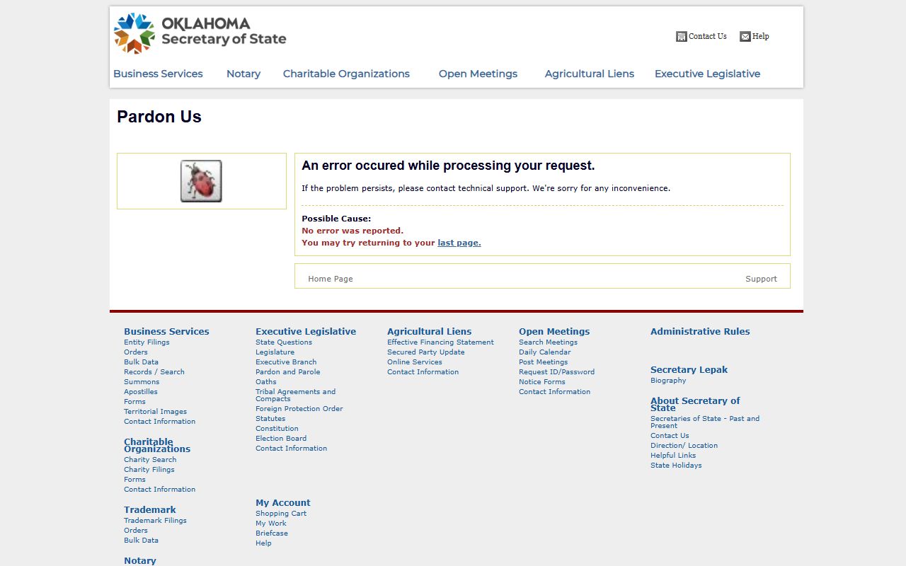 Oklahoma people search SOS business entity search